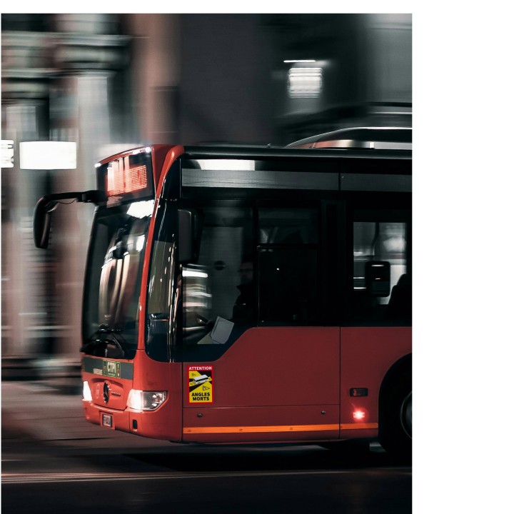 Magnet souple "ANGLES MORTS" pour BUS